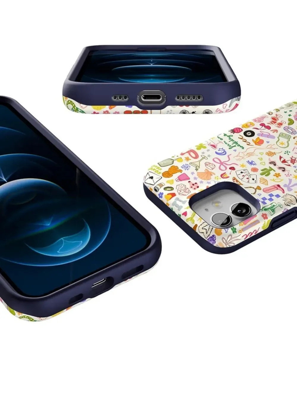 Casely iPhone 12 / 12 Pro case in the popular “Fun on Weekdays” print